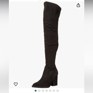 Marc fisher suede black over the knee boot size 8